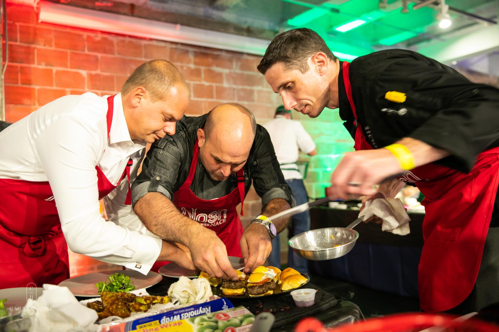 Chef Jason McCauley and culinary team in action